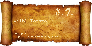 Weibl Tamara névjegykártya